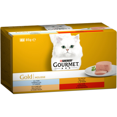 Purina Gourmet Gold pástétom nedves macskaeledel 4 x 85 g
