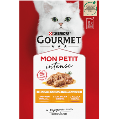 Purina Gourmet Mon Petit kacsával/csirkével/pulykával nedves macskaeledel 6 x 50 g