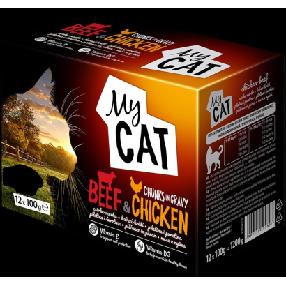 MY CAT 12x100g alutasak box , csirke-marha