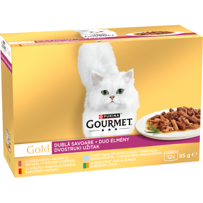 Purina Gourmet Gold Duó Élmény nedves macskaeledel 12 x 85 g (1020 g)