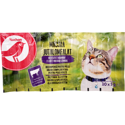 Auchan Kedvenc Macska jutalomfalat marha 10x5 g