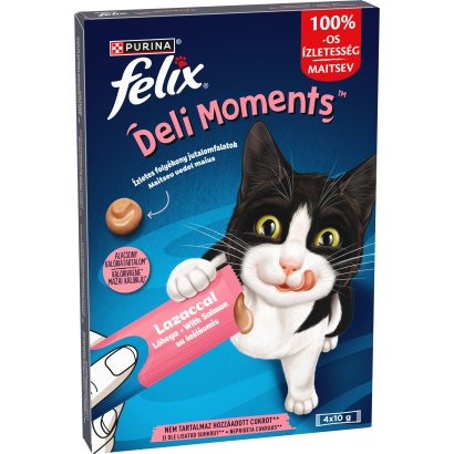Purina Felix Deli Moments lazac macska jutalomfalat 4 x 10 g