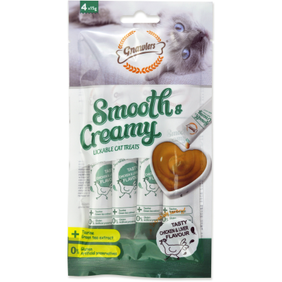 Smooth & Creamy Cat treats chicken and liver flavour  (4x15g) 60g, tömlős macskapástétom,kiegészítő eledel