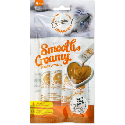 Smooth & Creamy Cat treats crab flavour (4x15g) 60g, tömlős macskapástétom, kiegészítő eledel