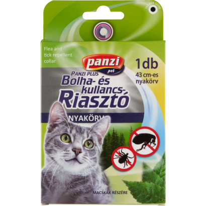 Panzi Pet Panzi Plus bolha- és kullancsriasztó nyakörv macskák részére, 43 cm-es
