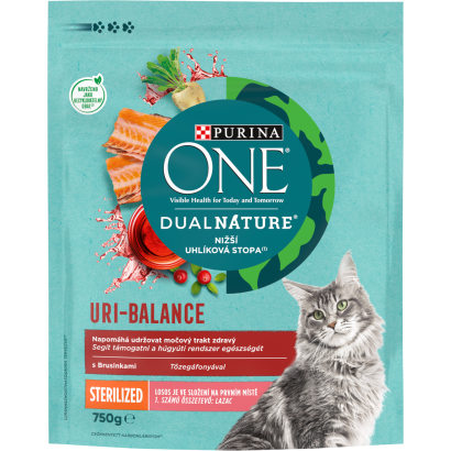 Purina One DualNature Sterilized teljes értékű állateledel macskák számára lazaccal 750 g
