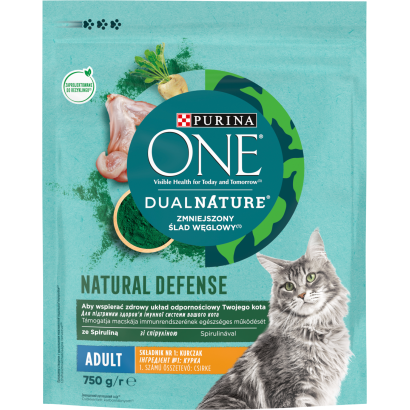 Purina One DualNature Adult teljes értékű állateledel felnőtt macskák számára csirkével 750 g