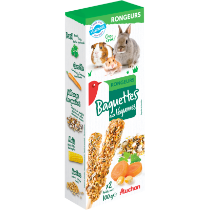 Auchan Kedvenc Rágcsálórúd Általános Zöld 2x100 g