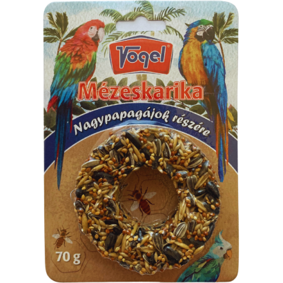 Mézeskarika nagypapagájok részére 70g