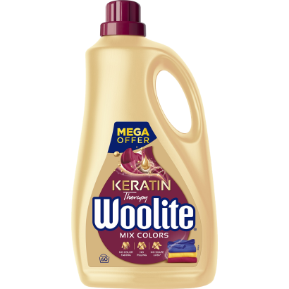 Woolite Keratin Therapy folyékony mosószer keratinnal színes ruhákhoz 60 mosás 3,6 l