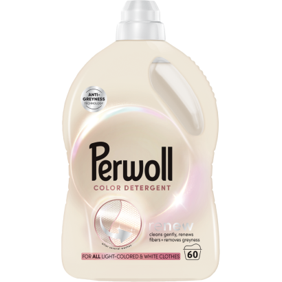 Perwoll Renew Color finommosószer minden világos és fehér színű ruhához 60 mosás 3 l