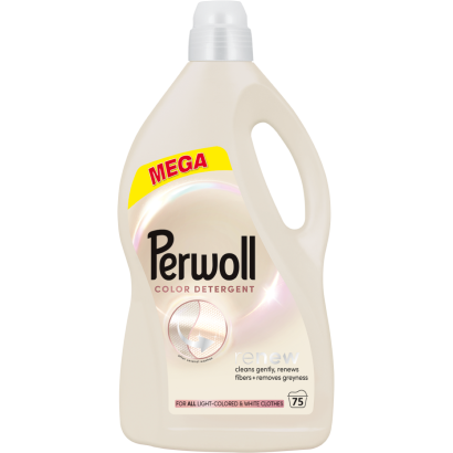 Perwoll Renew Color finommosószer minden világos és fehér színű ruhához 75 mosás 3,75 l