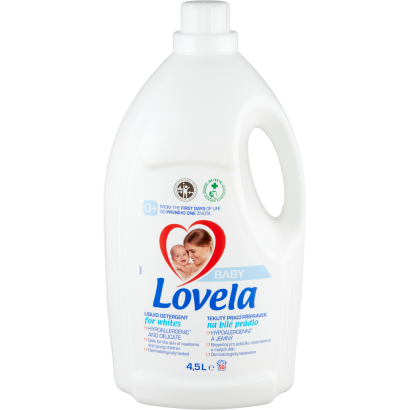 Lovela Baby folyékony mosószer fehér ruhákhoz 50 mosás 4,5 l