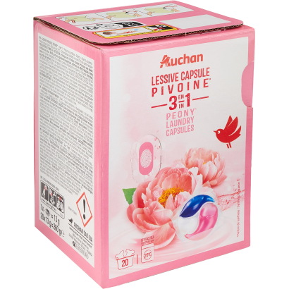 Auchan Kedvenc mosókapszula bazsarózsa 20 db