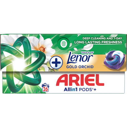 Ariel All in1 PODS Mosókapszula +Touch of Lenor Gold Orchid, 26 Mosáshoz