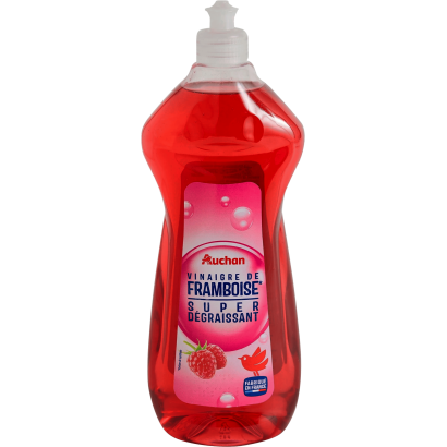 Auchan Kedvenc Mosogatószer erős zsíroldó málna ecettel 750 ml