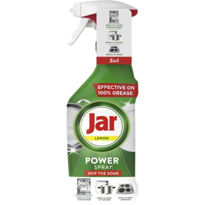 Jar Power Spray, 3 az 1-ben,Könnyű tisztítás és ragyogás az edényekhez és a konyhához, citrom,500 ml