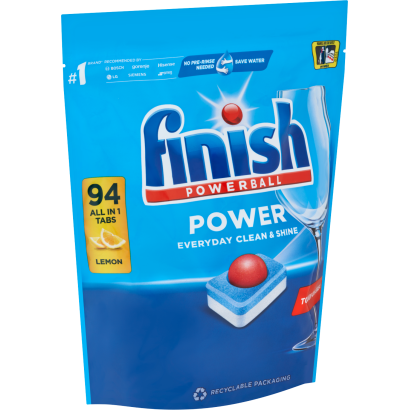 Finish Powerball Power All in 1 Citrom mosogatógép tabletta 94 db 1,5 kg