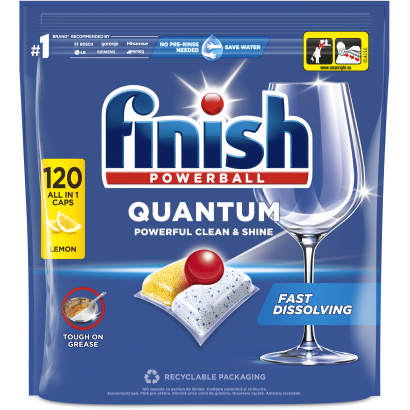 Finish Powerball Quantum All in 1 Citrom mosogatógép kapszula 120 db 1,248 kg
