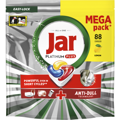 Jar Platinum Plus Mosogatókapszula, Lemon 88 db