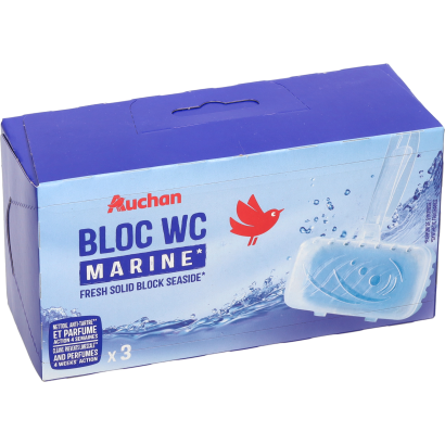 Auchan Kedvenc wc fresh frissítő szilárd WC-tisztító blokk - 3x40 g = 120 g
