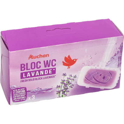 Auchan Kedvenc wc fresh frissítő szilárd WC-tisztító blokk - 3x40 g = 120 g