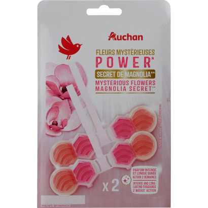 Auchan Kedvenc nagy teljesítményű WC tiszító blokkok, Magnólia 2db