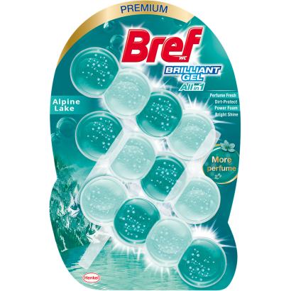 Bref Brilliant Gel Alpine Lake WC frissítő 3 x 42 g