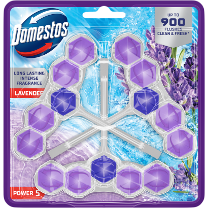 Domestos Power 5 Lavender WC frissítő blokk 3 x 50 g