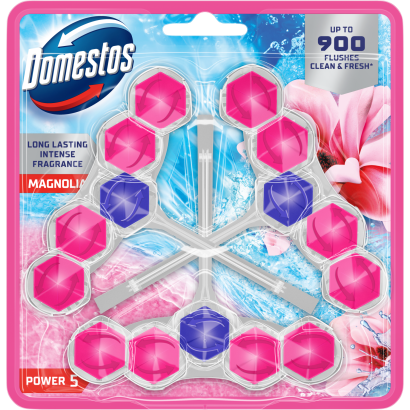 Domestos Power 5 Magnolia WC frissítő blokk 3 x 50 g