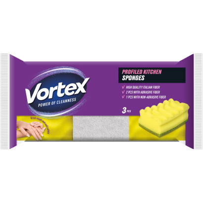 VORTEX PROFILED & CARE Konyhai szivacsok 3 db (20 db/doboz)
