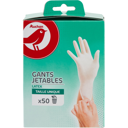 Auchan Kedvenc Eldobható kesztyű M méret 50 db