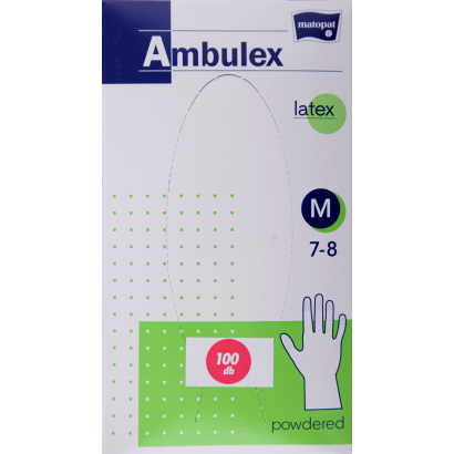 Ambulex gumikesztyű, latex m 100 db