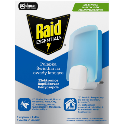 Raid® Essentials Elektromos repülőrovar fénycsapda készülék 1 + 1 db