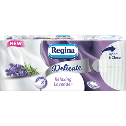 Regina Delicate Relaxing Lavender papír zsebkendő 3 rétegű 90 db