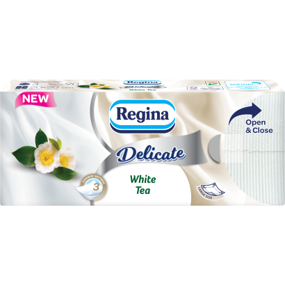 Regina Delicate White Tea papír zsebkendő 3 rétegű 90 db