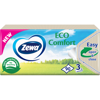 Zewa Eco Comfort illatmentes papír zsebkendő 3 rétegű 90 db