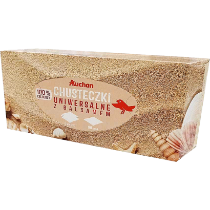Auchan Kedvenc papír zsebkendő balzsammal 3 rétegű 90 db