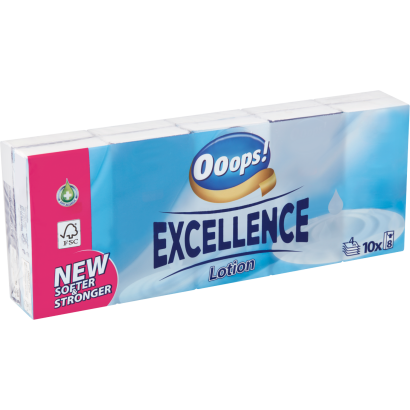 Ooops! Excellence Lotion illatosított papír zsebkendő 4 rétegű 10 x 8 db
