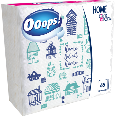 Ooops! Home Color&Design szalvéta 1 rétegű 45 db