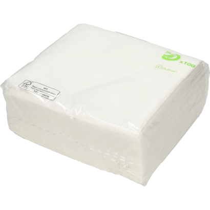 Auchan Optimum szalvéta fehér 1 részes 24x23 cm 100 db
