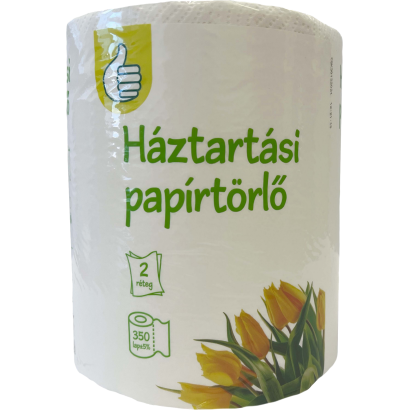 Auchan Tipp háztartási papírtörlő 2 rétegű 350 lap 1 tekercs