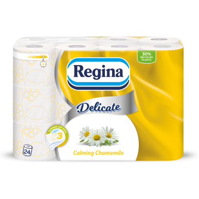 Regina Delicate Calming Chamomile toalettpapír 3 rétegű 24 tekercs
