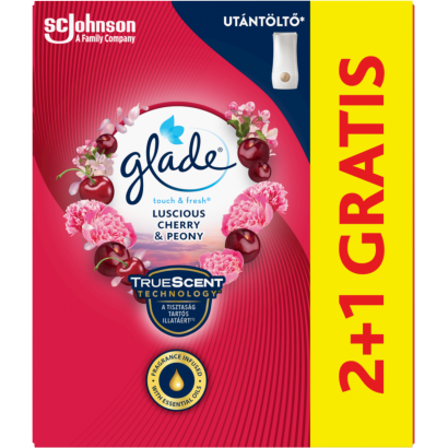 Glade Touch & Fresh Luscious Cherry & Peony koncentrált aeroszolos légfrissítő utántöltő 3 x 10 ml