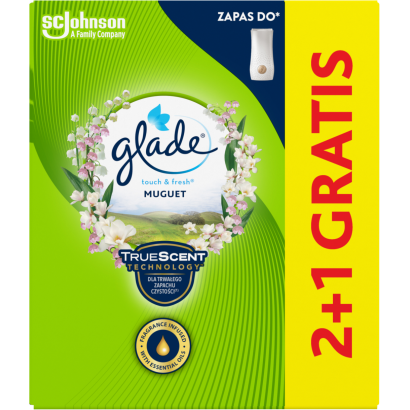 Glade Touch & Fresh Muguet koncentrált aeroszolos légfrissítő utántöltő 3 x 10 ml
