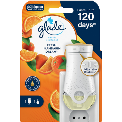 Glade Elektromos légfrissítő készülék  + utántöltő - Fresh Mandarin Dream 20ml