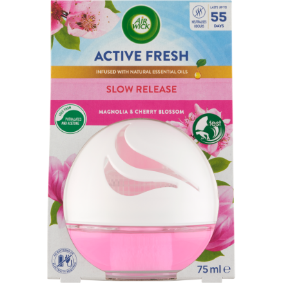 Air Wick Active Fresh Magnólia és cseresznyevirág légfrissítő gömb 75 ml