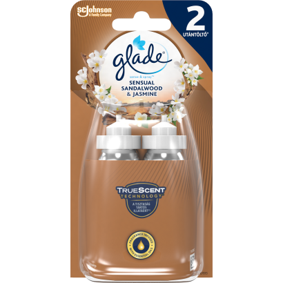 Glade Sense & Spray Sensual Sandalwood & Jasmine automata légfrissítő utántöltő 2 x 18 ml (32 ml)