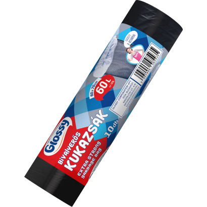 Glossy bivalyerős kukazsák 60 l 10 db