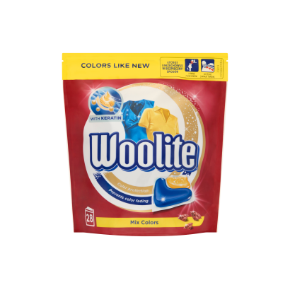 Woolite Mix Colors mosógélkapszula színes ruhákhoz 28 db 616 g